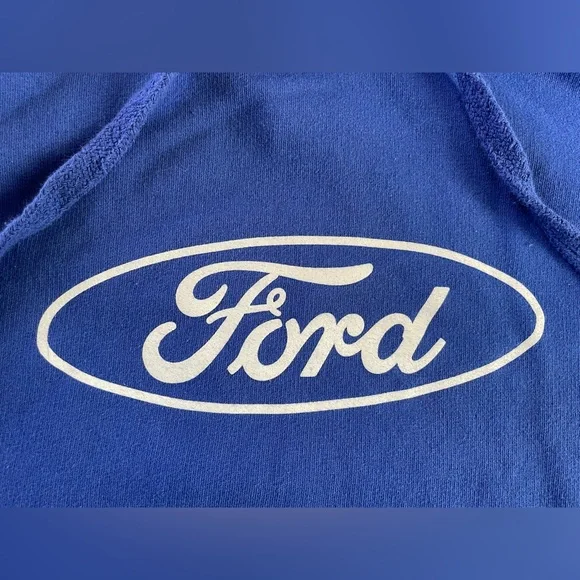 Ford Logo Men's Blue Hoodie Sweater Large - Picture 3 of 9